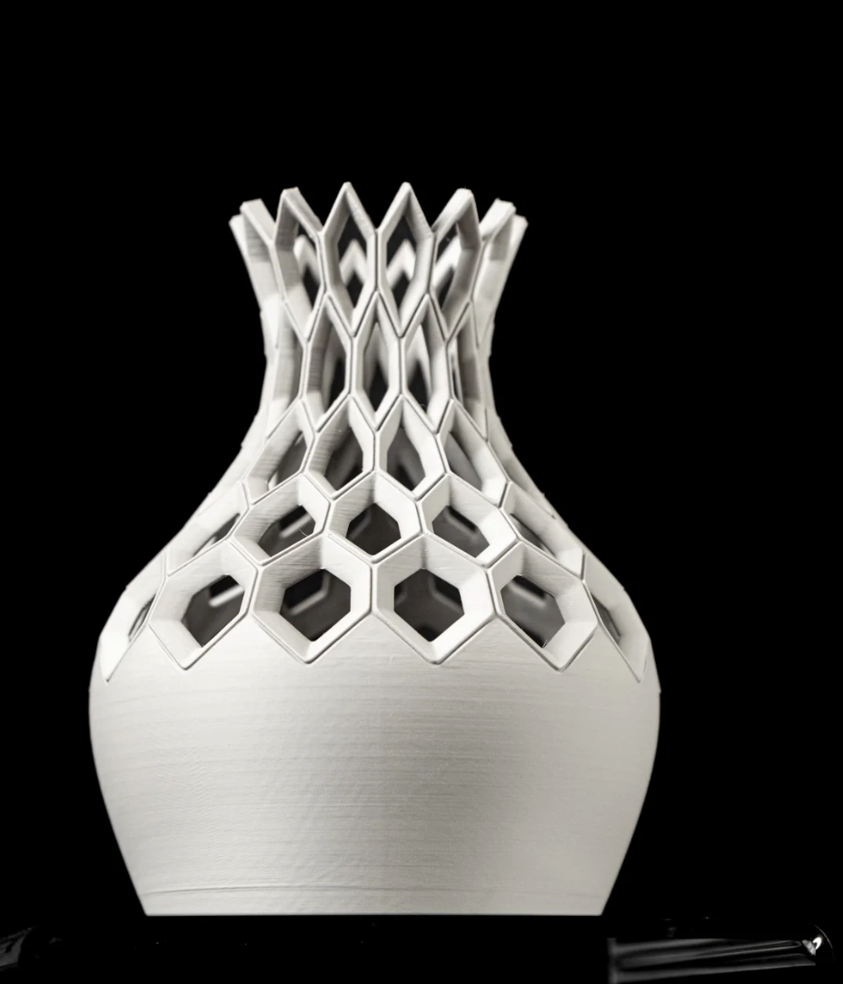 Jarrón de flores hexagonal