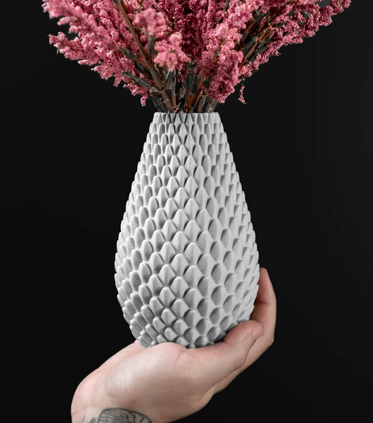 Jarrón de flores de escamas de dragón